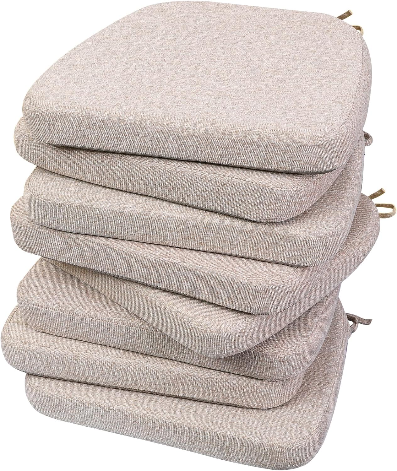 D-Shaped Chair Cushions for Dining, 2 Thick, Set of 8