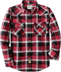 Dubinik Men's Cozy Flannel Shirt with Long Sleeves for Casual Style
