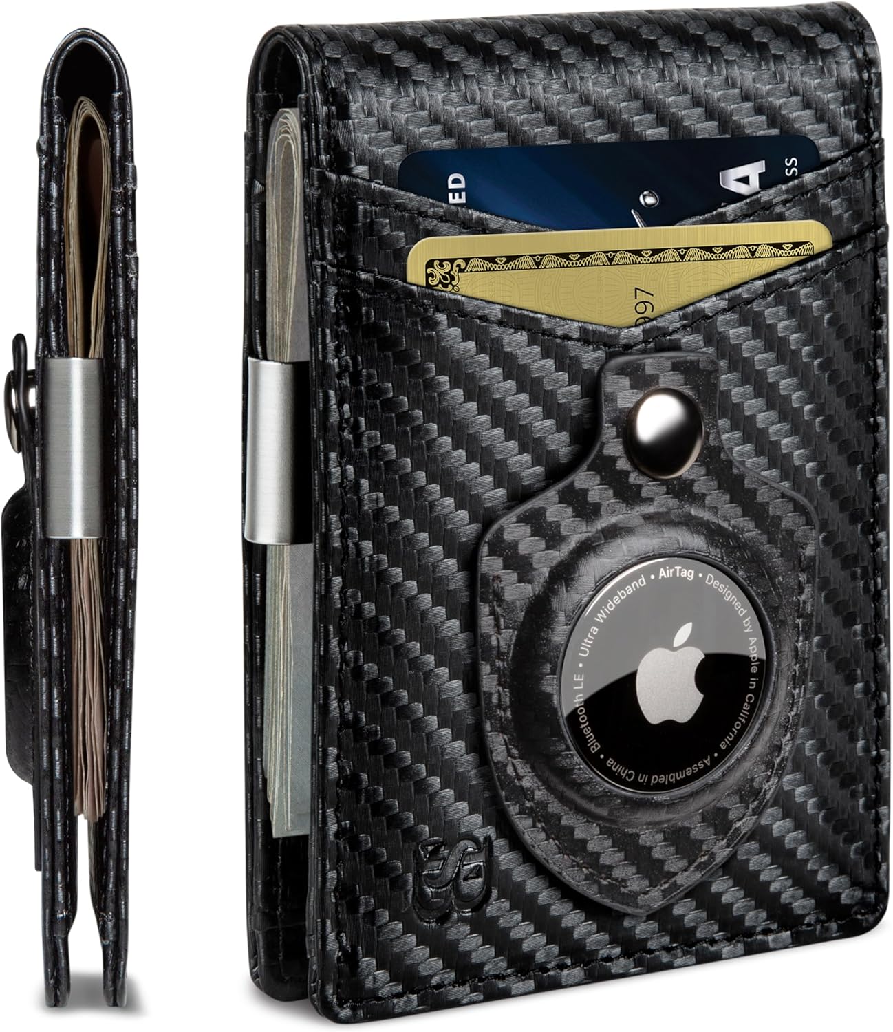 SERMAN BRANDS Money Clip Wallet - Slim RFID Blocking Design