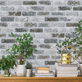 Guvana 17.3 in Brick Peel and Stick Wallpaper for Home Decor