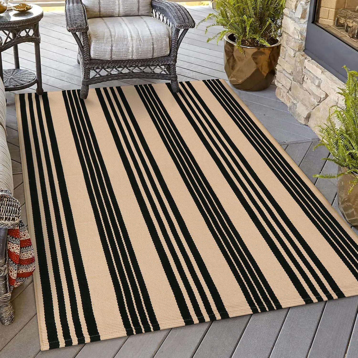 OJIA Outdoor Area Rugs 4ftx6ft for Stylish Indoor and Outdoor Use