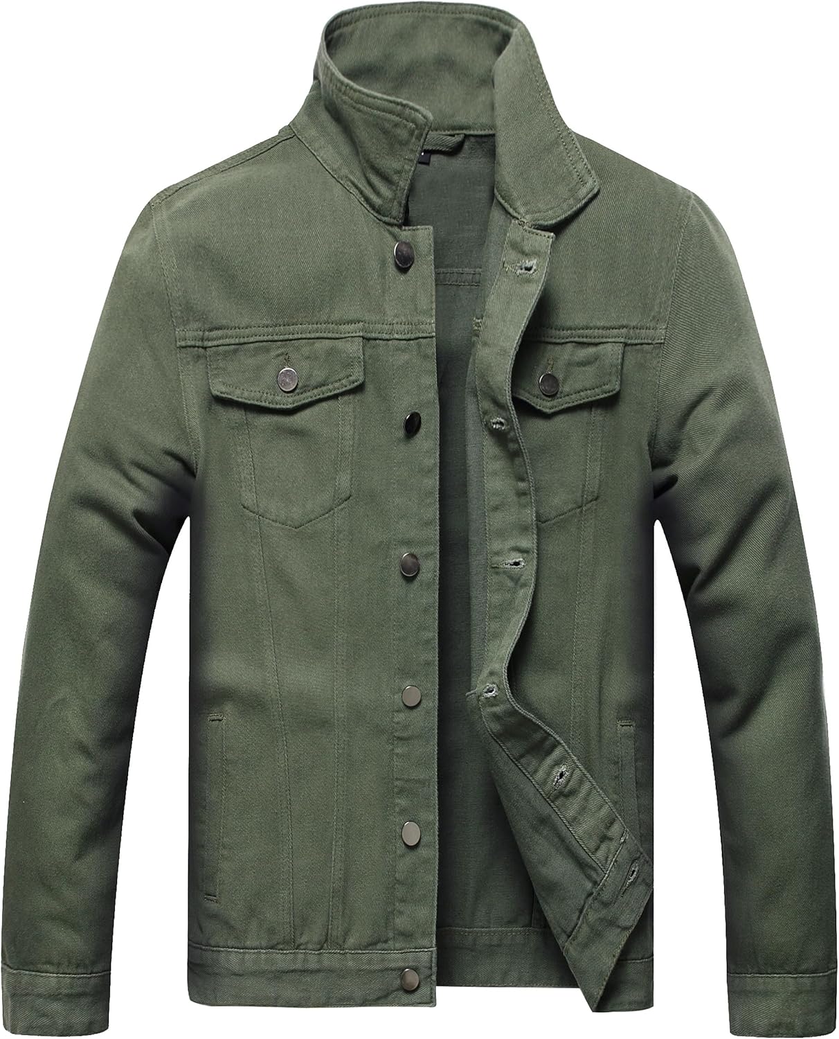 Denim Jacket Men Slim Fit Ripped Trucker Coat for Fashion Lovers