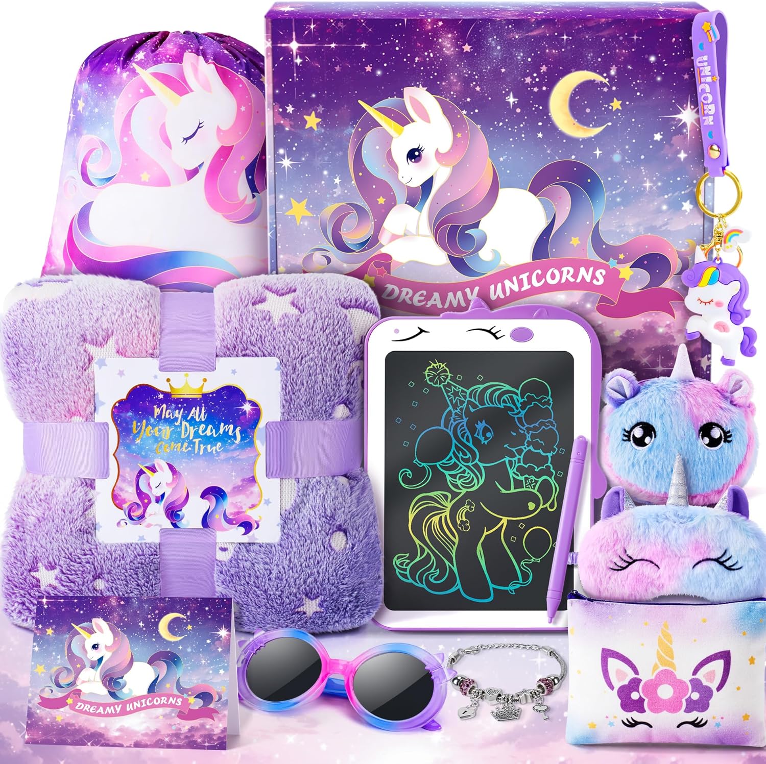 Unicorns Gifts for Girls with LCD Writing Tablet and More