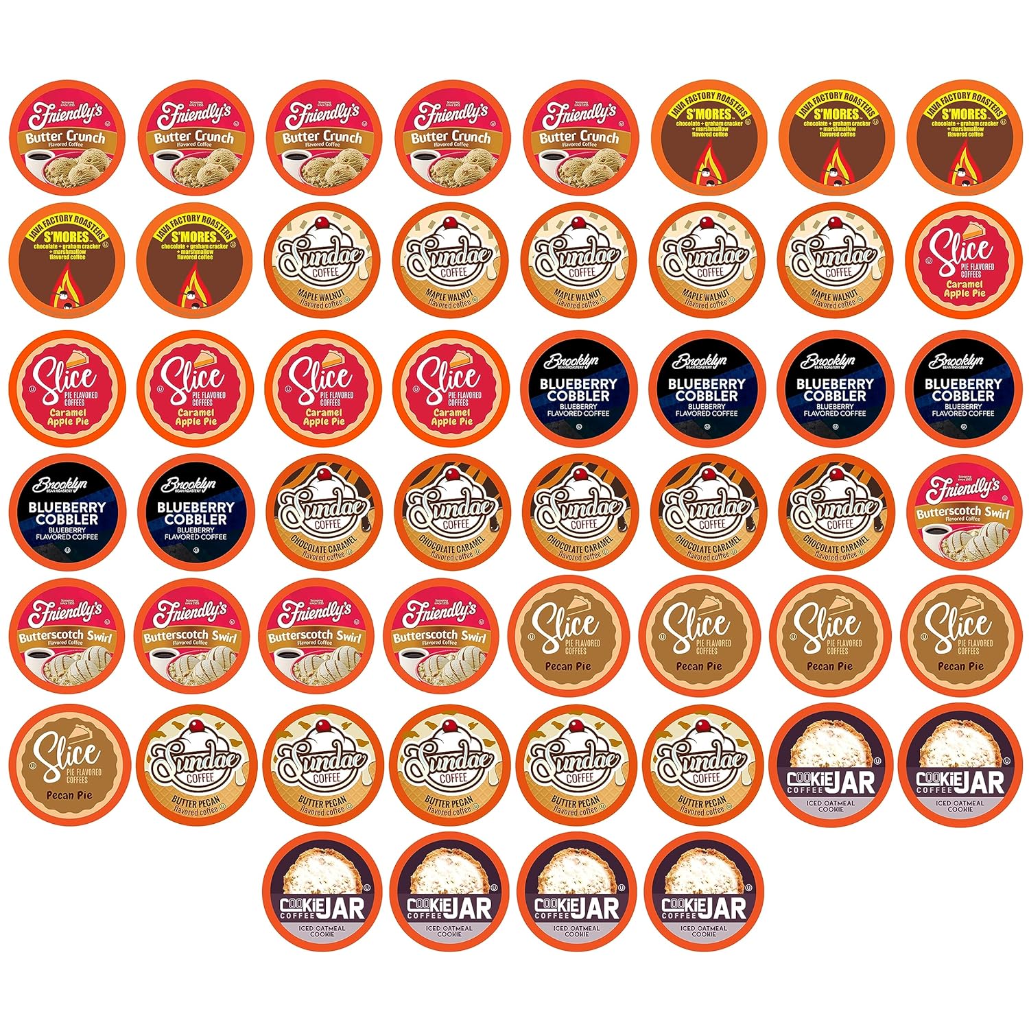 52-Count Dessert Coffee Pods Sampler by Two Rivers