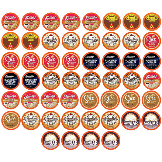 52-Count Dessert Coffee Pods Sampler by Two Rivers