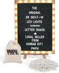 Letter Board THE ORIGINAL Black Felt Board with Stand - Lighted 12 x