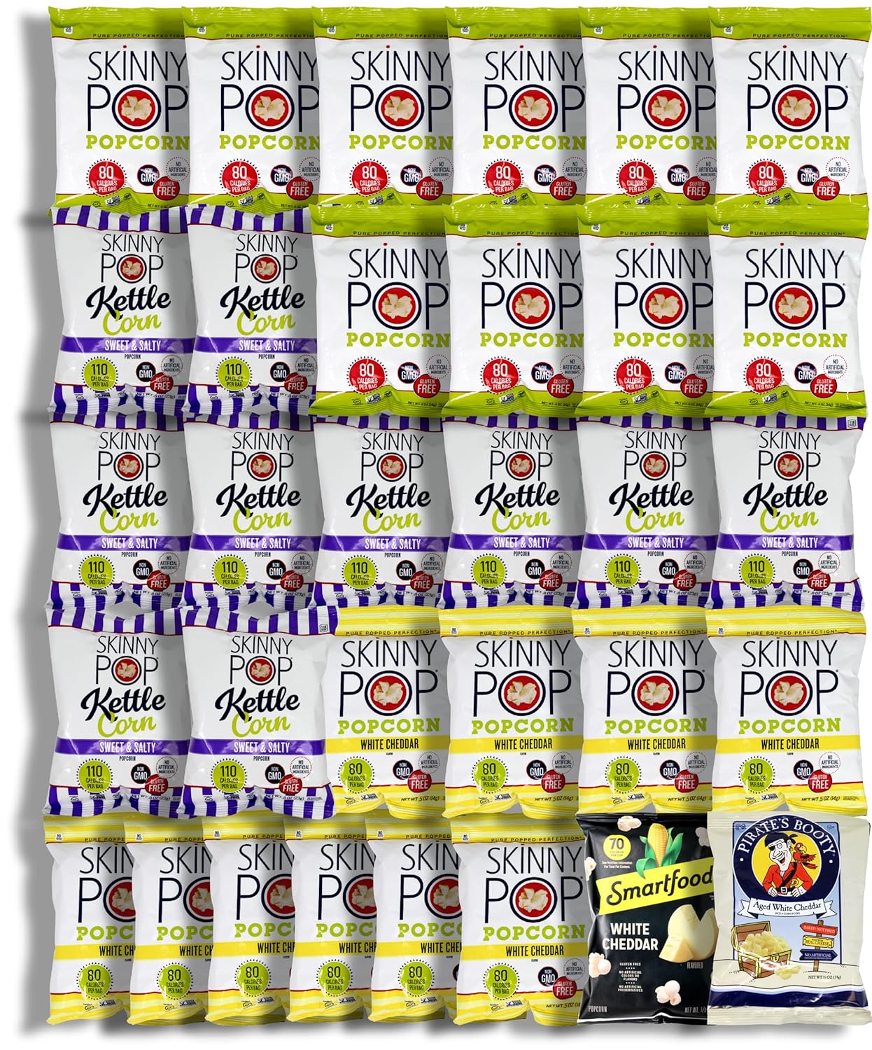 Niro Assortment of Skinny Pop Popcorn Individual Bags Variety