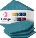 Acoustic Panels 12-Pack 14in x 12.1in x 0.4in - Light Turquoise