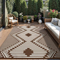 Outdoor Rug 8x10 Waterproof Patio Rug - Reversible Plastic Straw Mat