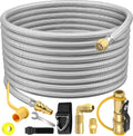 36 FT Quick Connect Propane Hose for RV to Gas Grill - Long Stainless
