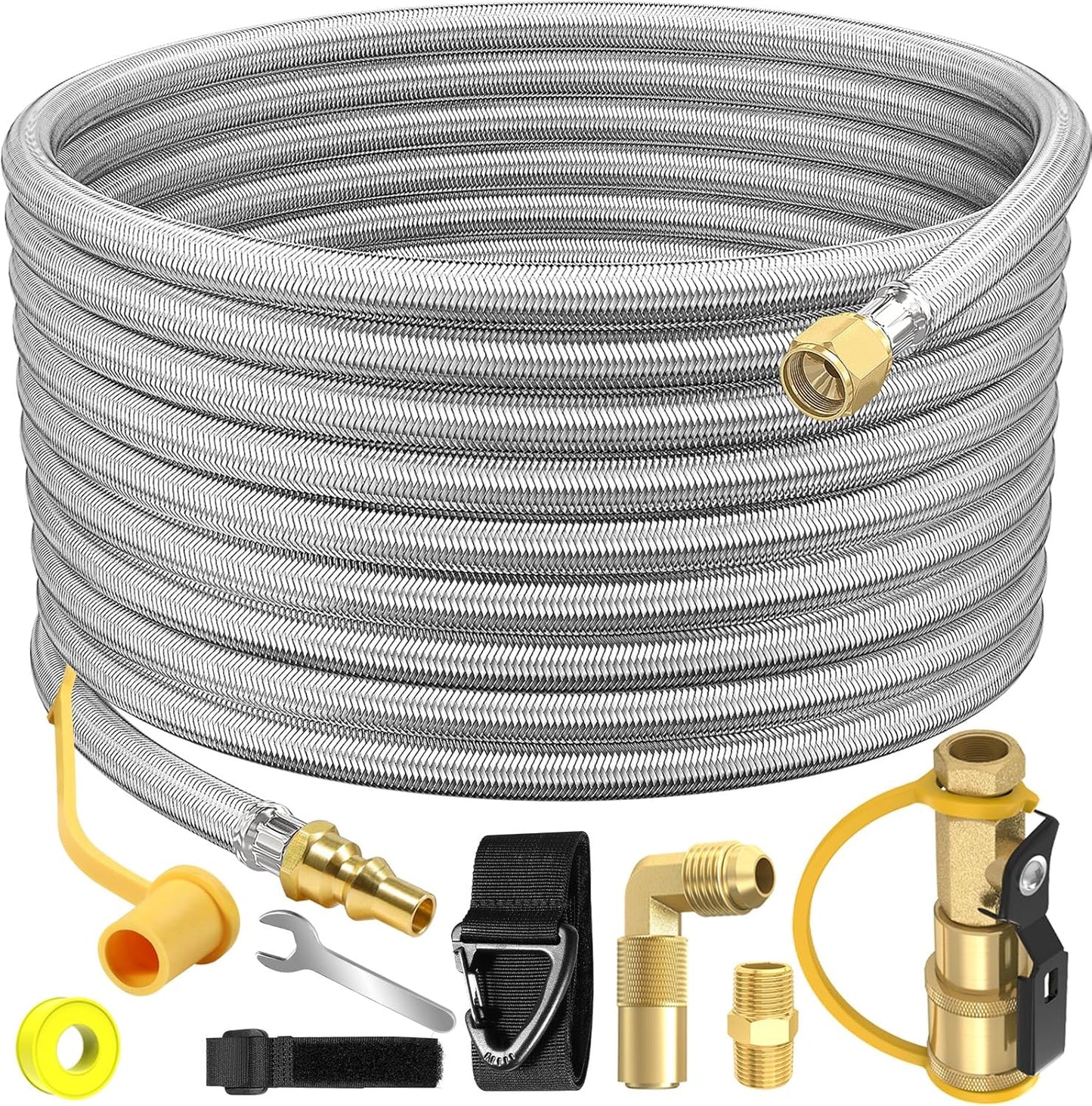 36 FT Quick Connect Propane Hose for RV and Gas Grill Use