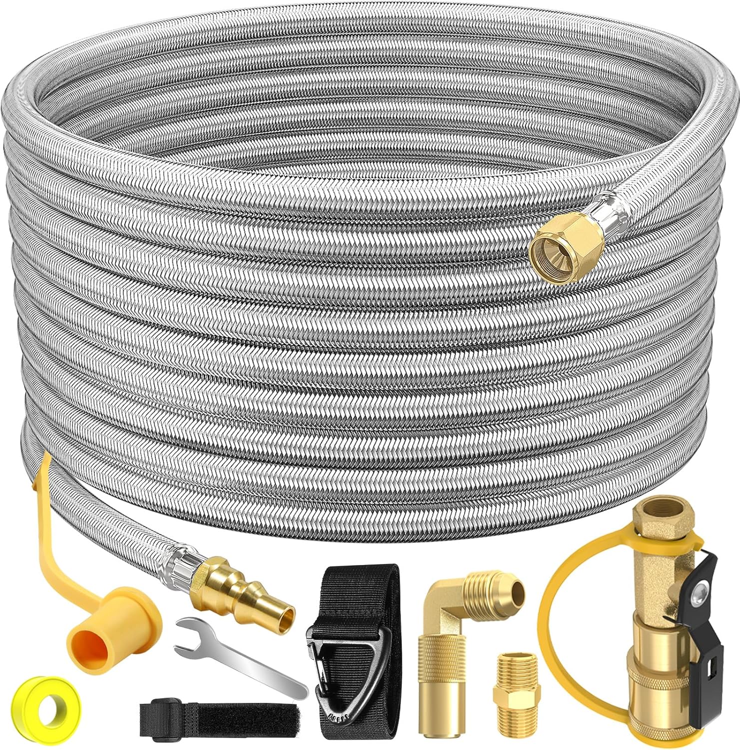 36 FT Quick Connect Propane Hose for RV and Gas Grill Use