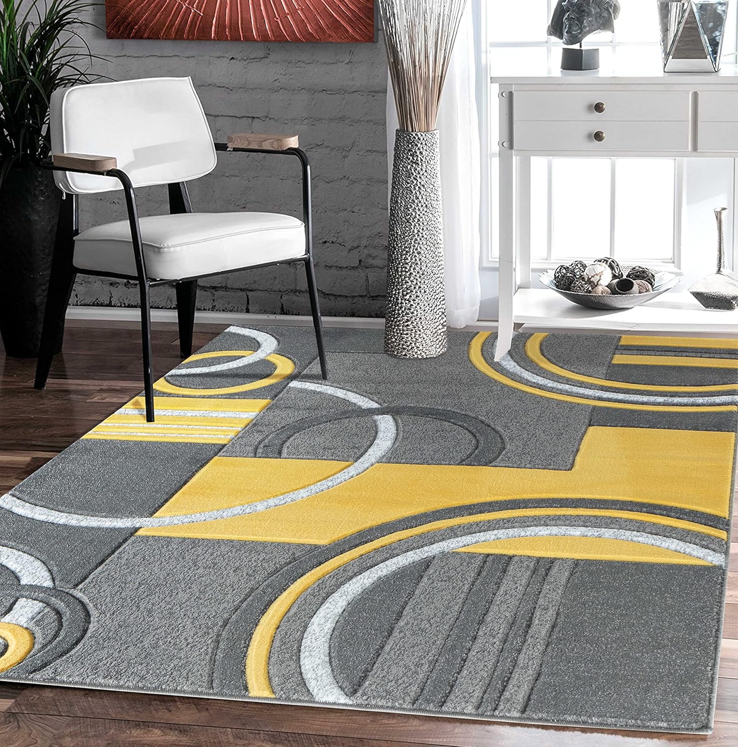 GLORY RUGS Modern Soft Hand Carved Area Rug for Living Spaces