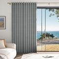 Approximate Pinch Pleated Curtains Faux Linen 100% Blackout - Grey 52