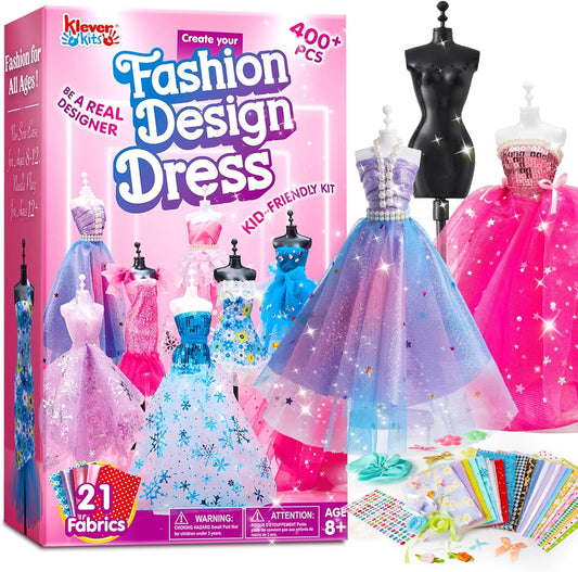 400+PCS Kids Fashion Design Kit w/ Mannequins