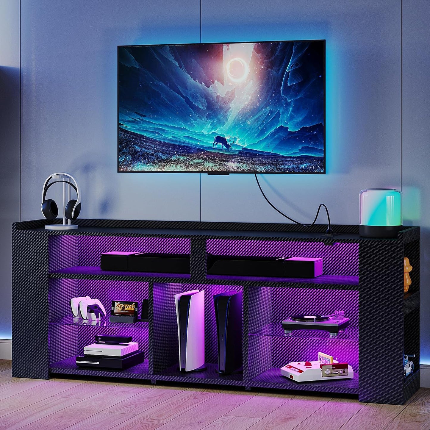 IRONCK 55 TV Stand with Power Outlet