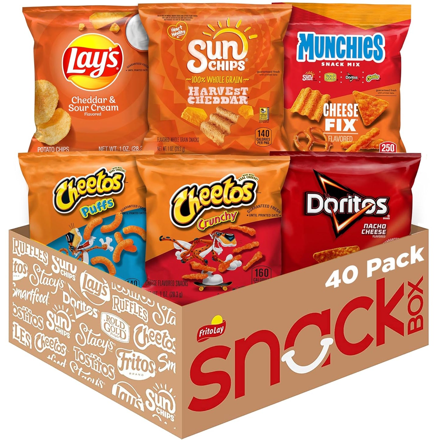 Frito Lay Cheesy Mix 6 Flavor Variety Pack for Snack Lovers