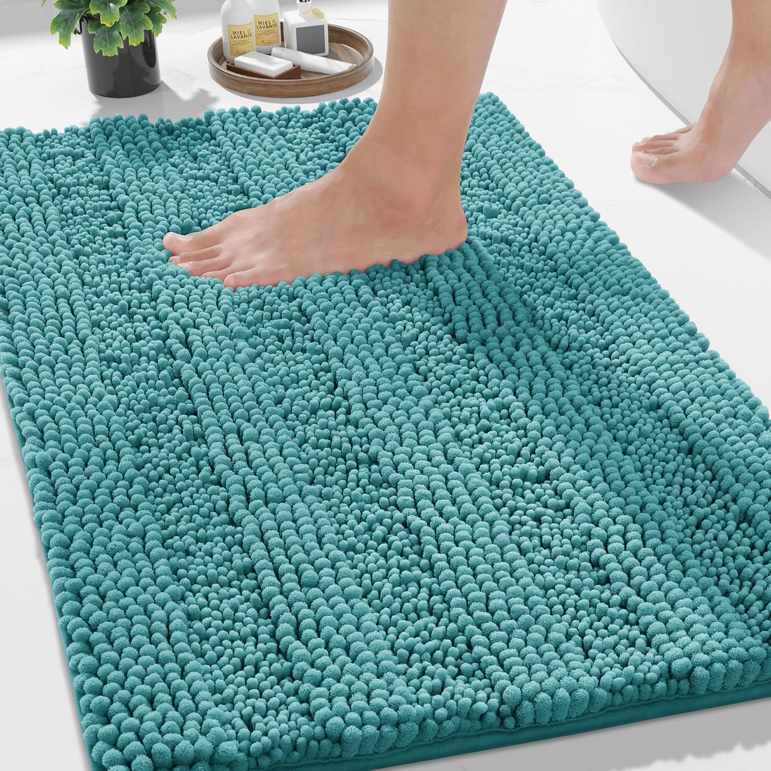 Yimobra Bathroom Rug Mat 36 x 24, Non Slip Chenille Bath Mat