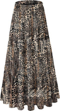 Women's Chiffon White Flowy Maxi Skirt Boho Fall Pleated A Line chart