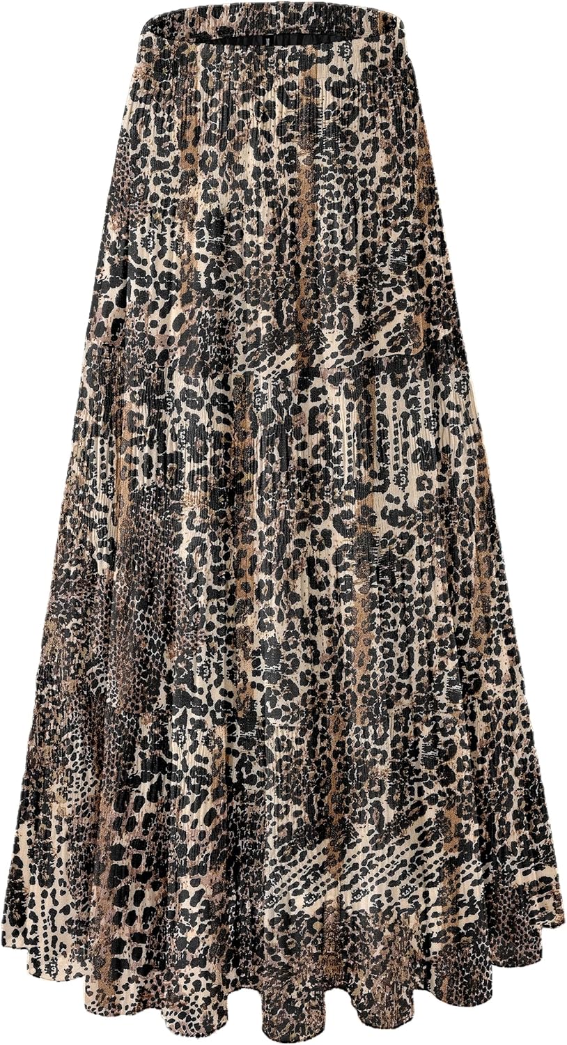 Women's Chiffon White Flowy Maxi Skirt for Trendy Fall Style