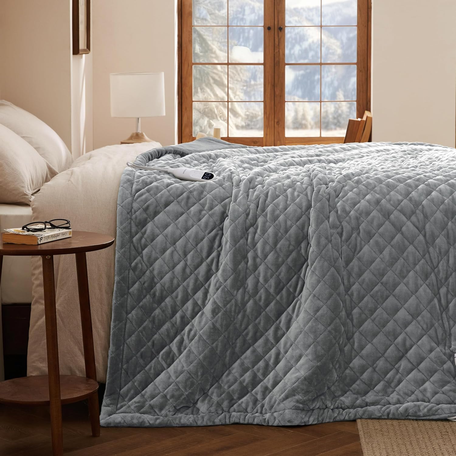 Bedsure Electric Blanket Twin - Cozy Heated Flannel Blanket