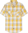 Mens Short Sleeve Button Down Shirt - Soft Bamboo Viscose Casual Fit