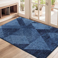 Entryway Rugs Doormat 32x48 - Non-Slip Washable Blue