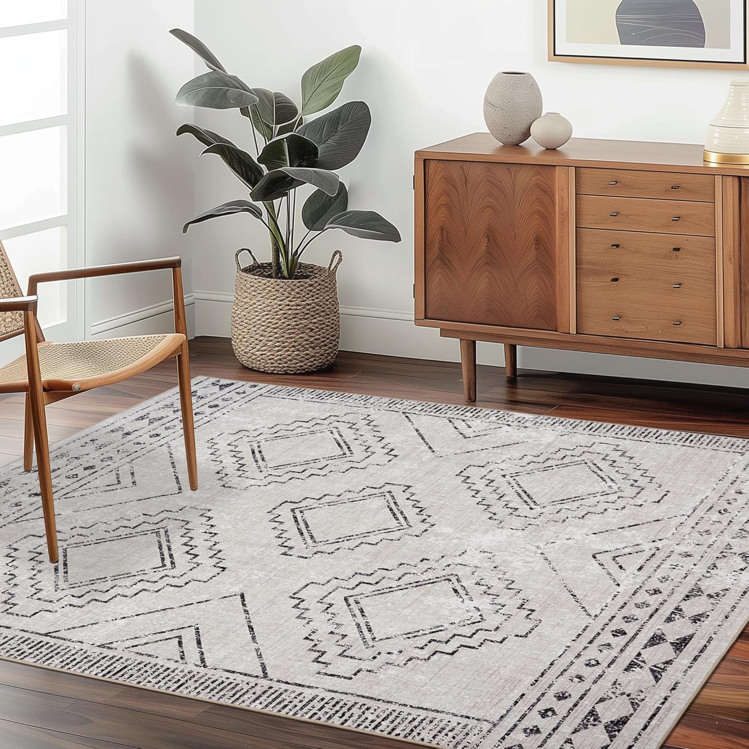 ILANGO Moroccan Area Rugs 3ftx5ft for Living Room and Bedroom