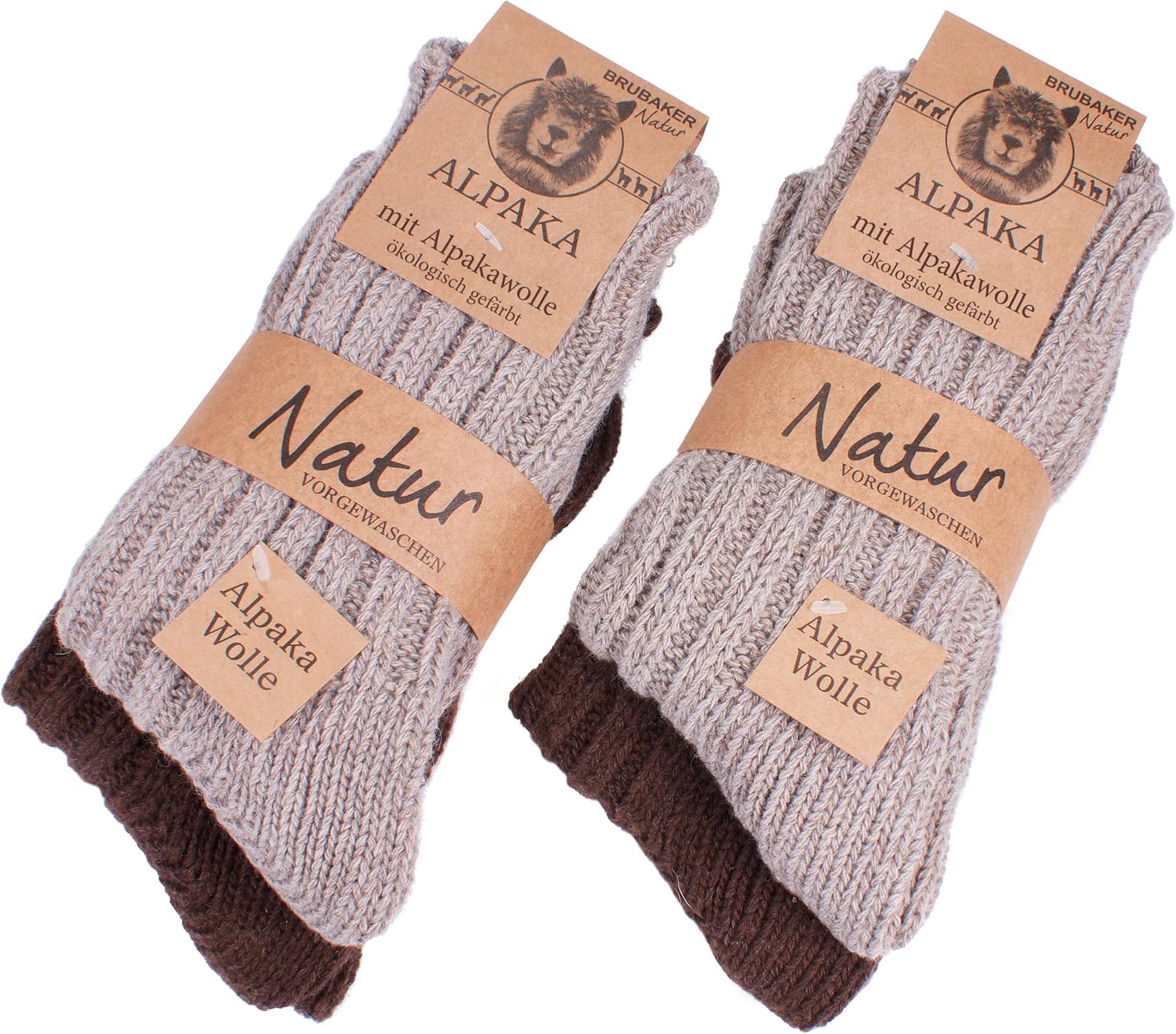 Warm Alpaca Socks for Men or Women - 4 Pairs of Comfort