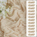 Beige Cheesecloth Table Runner 35x120 in 12 Pack - Rustic Event Decor