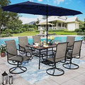 Sophia & William Patio Set with 13ft Umbrella - 8 Piece Outdoor Dining