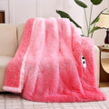 Heated Electric Blanket Twin Faux Fur Sherpa - Cozy Gradient Pink