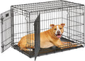 MidWest Homes for Pets 36-Inch Folding Dog Crate for Safety