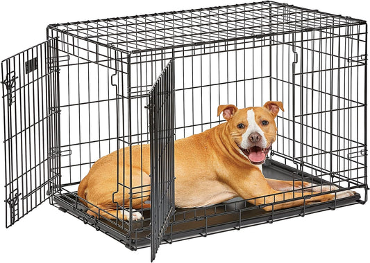 MidWest Homes for Pets 36-Inch Folding Dog Crate for Safety
