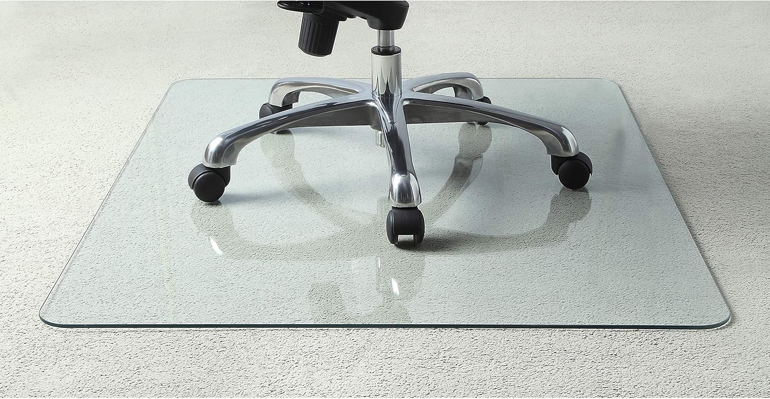 Lorell Tempered Glass Chairmat for Ultimate Floor Protection