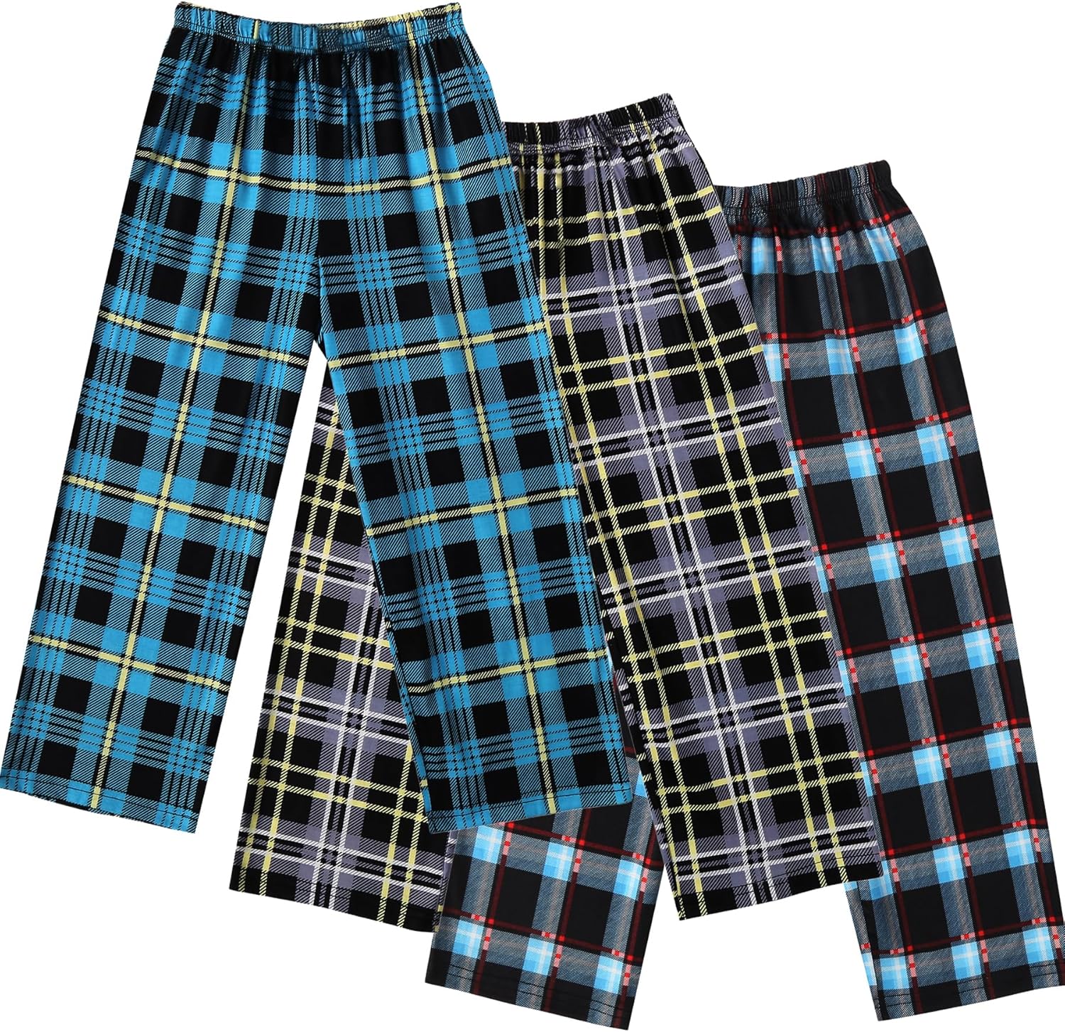 Ekouaer Boys 3 Pack Plaid Lounge Pants with 2 Pockets Review