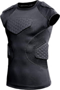 COOLOMG Youth Football Padded Shirt Chest Rib Protector - Impact