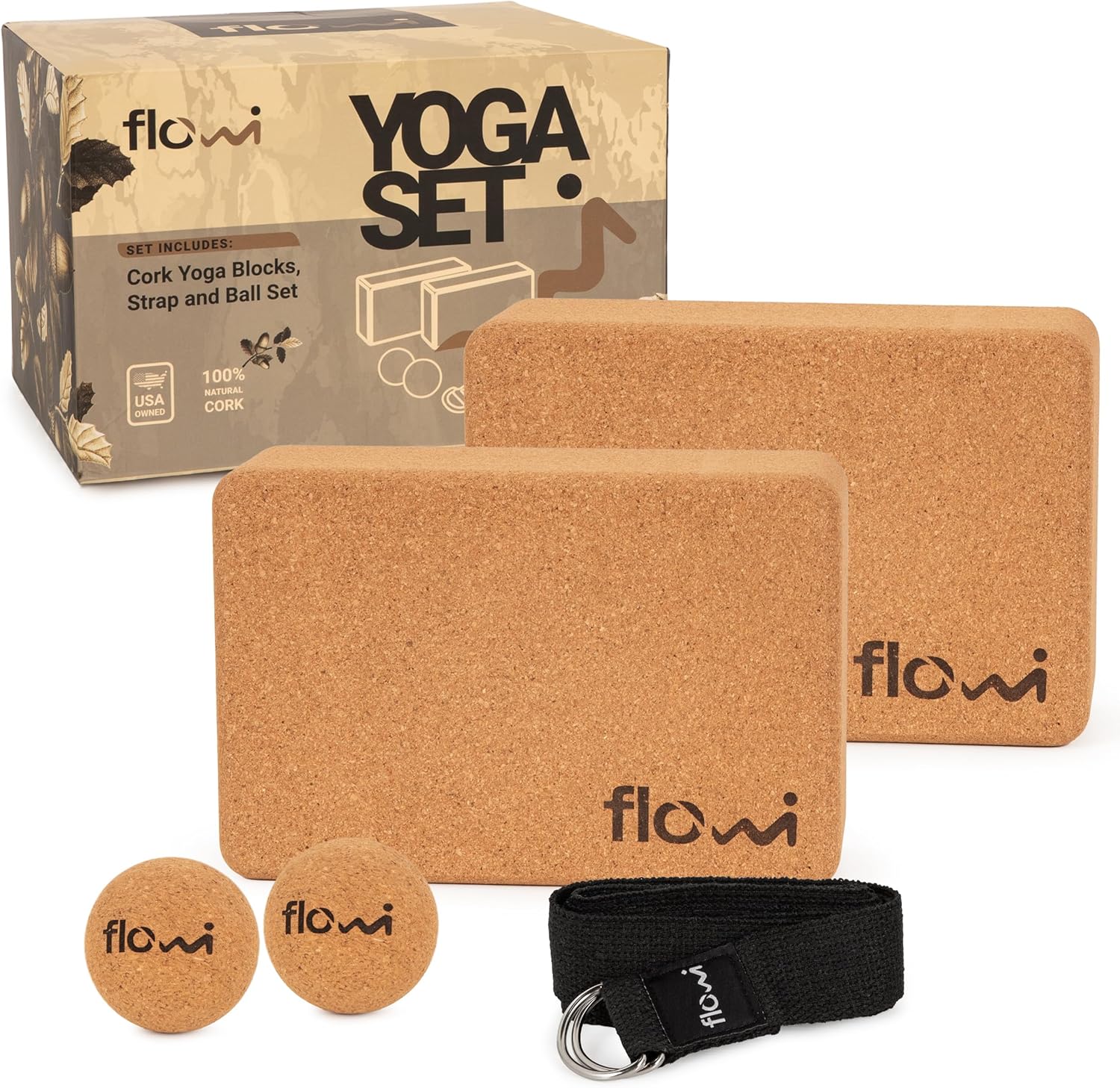 Premium Cork Yoga Set for Ultimate Flow