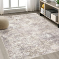 Area Rug Living Room Rugs 5x7 Abstract Washable Rug - Soft Neutral