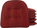 Klear Vu Omega Non-Slip Chair Cushions 15x16 6-Pack Flame Red