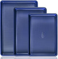HONGBAKE Baking Sheet Pan Set - Thick Nonstick Cookie Sheets