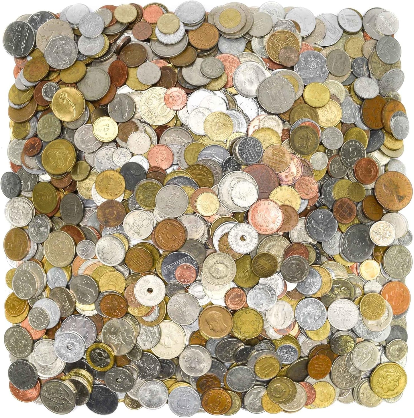 2lb Circulated World Foreign Coins Collection for Collectors
