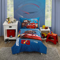 Disney Cars Piston Cup Circuit 4-Piece Toddler Bed Set - Durable, Fun