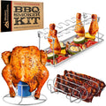 Modern Innovations Grill Racks Meat Smoker Set - Compact BBQ Rack Kit