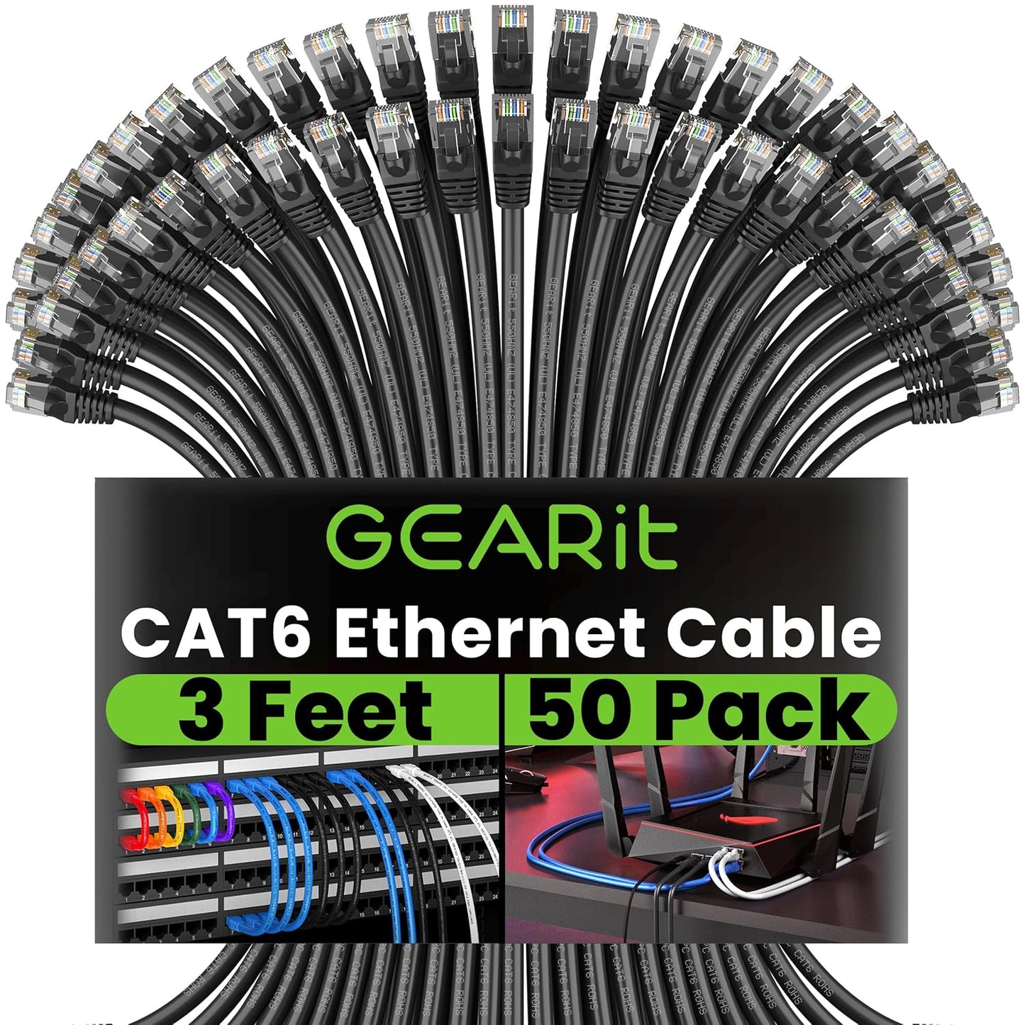 High-Speed GEARit Cat 6 Ethernet Cable - 10Gbps Connectivity