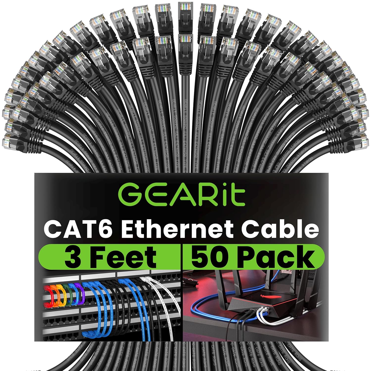 High-Speed GEARit Cat 6 Ethernet Cable - 10Gbps Connectivity