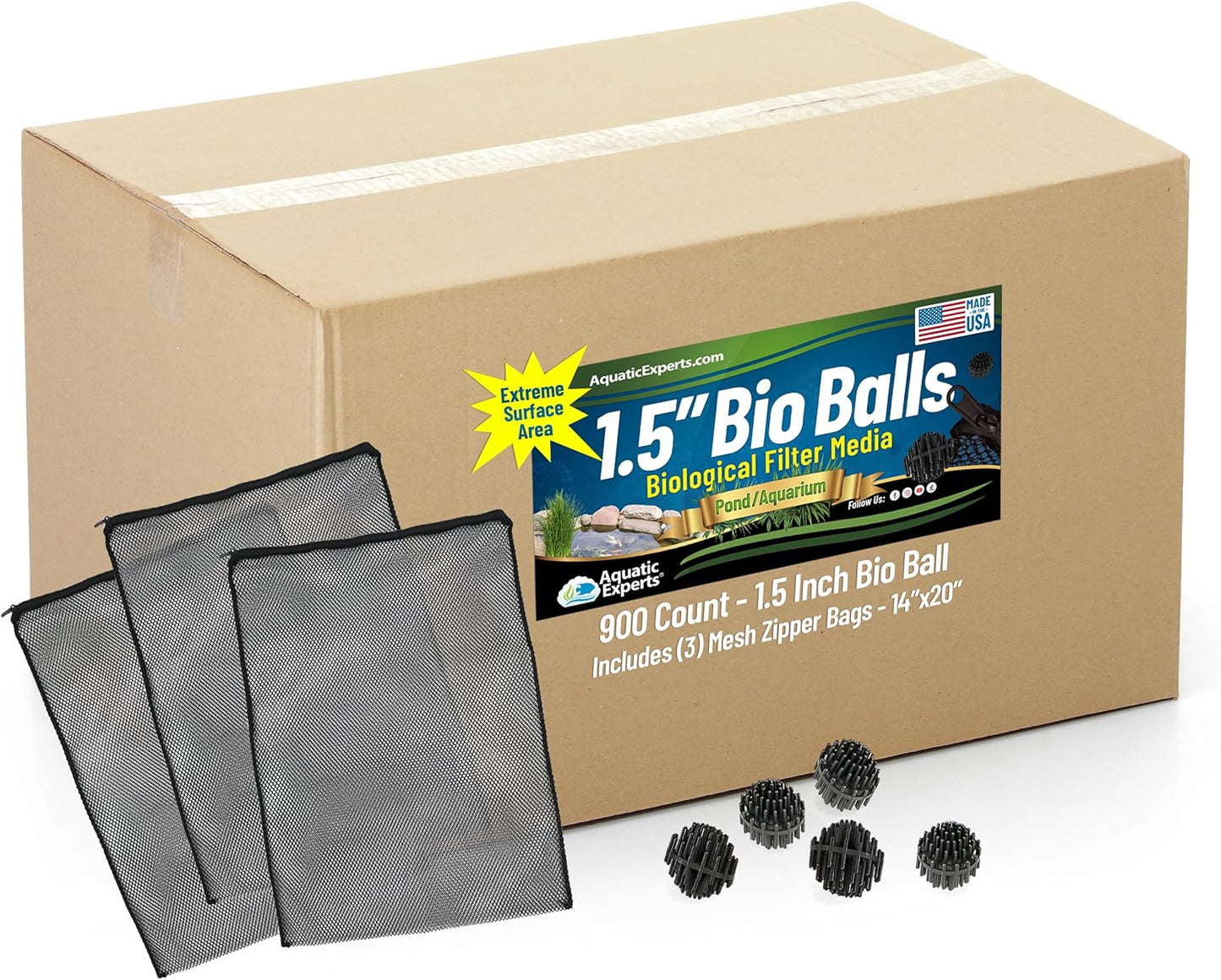 Aquatic Experts Bio Balls Filter Media for Ponds and Aquariums