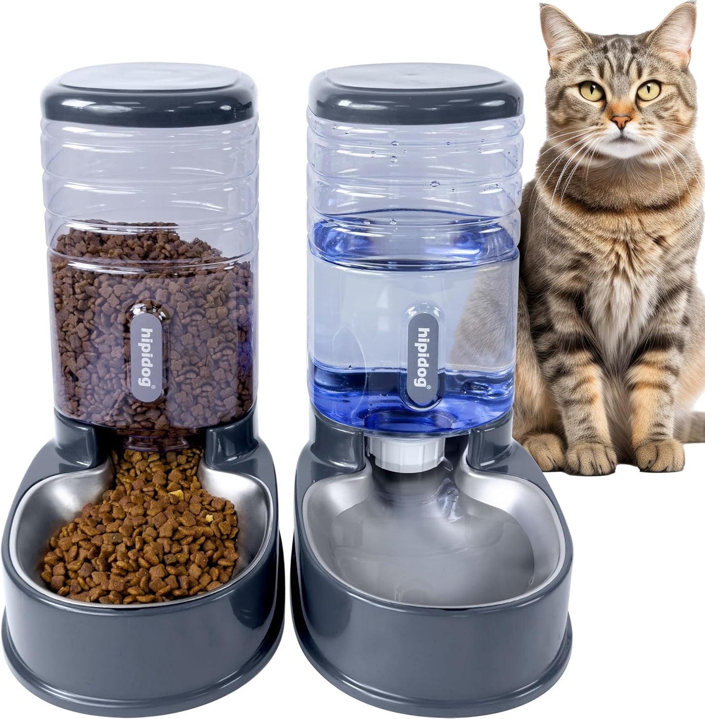 Automatic Food Feeder and Water Dispenser Set for Pets