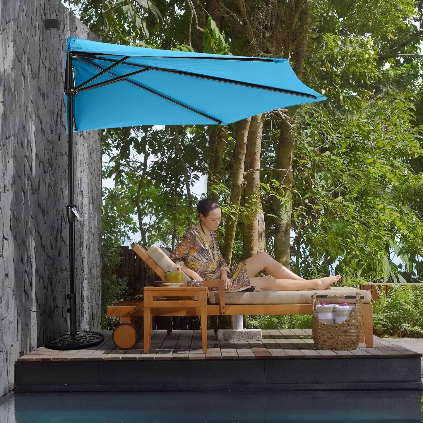 ABCCANOPY 11ft Half Patio Umbrella for Outdoor Spaces