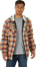Wrangler Authentics Men's Long Sleeve Quilted Flannel Shirt Jacket